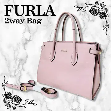 FURLA 2way Bag 특가/핸드/숄더/핑크/고급