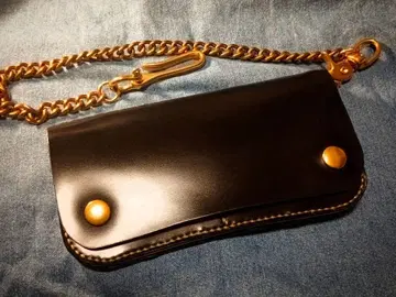 신희피혁 오일 코도반 트래커 지갑 지갑 체인 포함