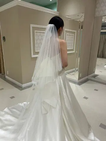 웨딩 롱 베일 아이보리 정가의 반값