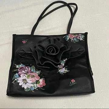 [ 미사용 ] 여성용 핸드백 블랙 톨 페인트 핸드메이드