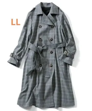 IEDIT 코디가 화사해지는 가벼운 체크 무늬 트렌치코트 펠리시모