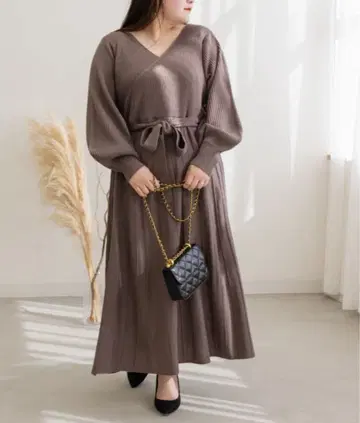 쿠레트 카슈쿨 니트 원피스 브라운 LL