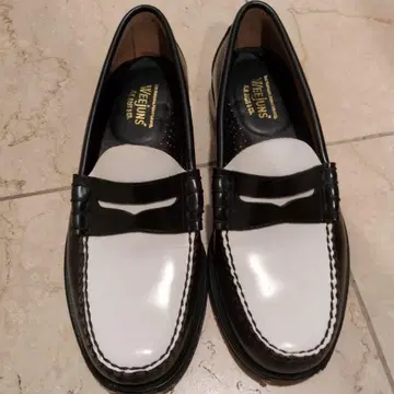 G.H.BASS VEEJUNS 화이트/블랙 콤비 로퍼 24.0cm