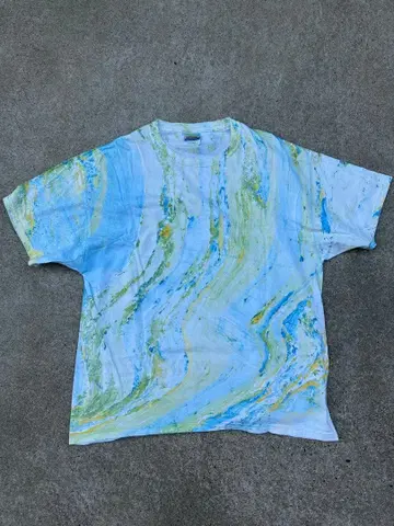 헤인즈 마블t셔츠 Hanes 올 패턴T셔츠 타이다이 90s 00s