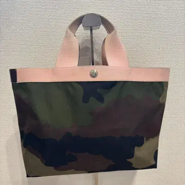 에르베샤 펠리에 보트형 토트 L 나일론 카모플라주 M 사이즈