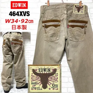 EDWIN XV 웨스턴 스웨이드 7 포켓 데님 팬츠 워시 가공