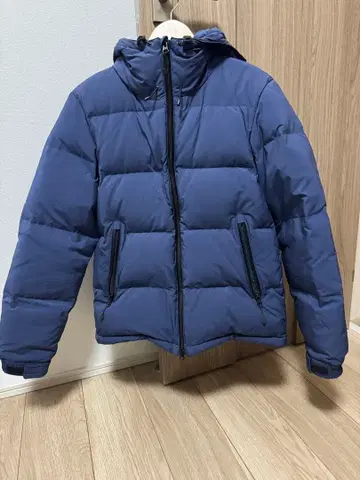 GLR 베이직 다운 재킷 네이비 후드 부착