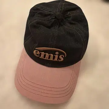 emis 블랙/핑크 야구 모자