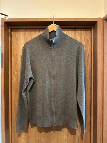 [ 완판템 ] h&m 슬림 핏 풀 집업 가디건 니트 그레이 M