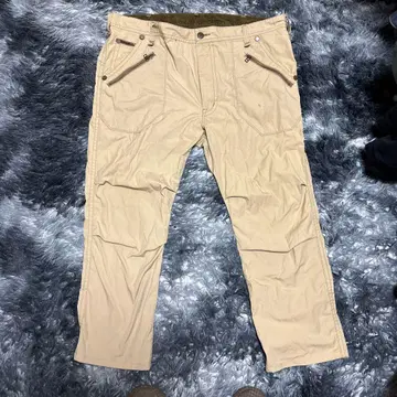 EDWIN KV494 디자인 팬츠 W42 베이지 치노 초와이드