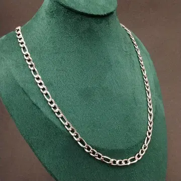 실버 체인 링크 롱 목걸이 6mm