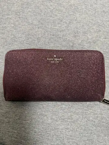 케이트 스페이드 글리터 장지갑 적자색 레어