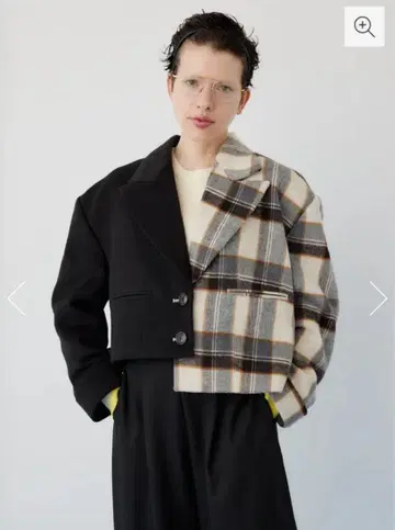 HeRIN.CYE Bi color asymmetry jacket