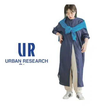 URBAN RESEARCH 네이비 셔츠 원피스 프리 사이즈