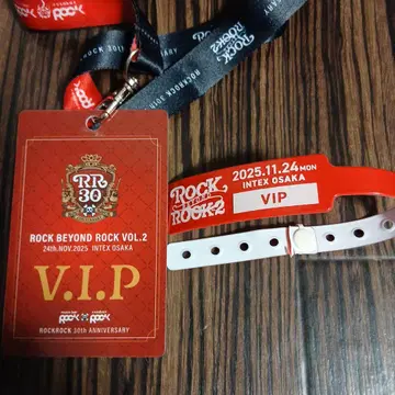 ROCKROCK 30th vol.2 VIP석 패스 리스트 밴드 B'z