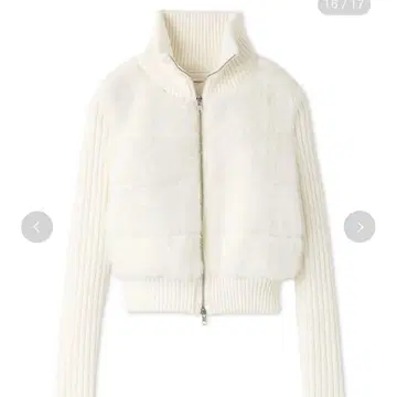 snidel 퍼 니트 블루종