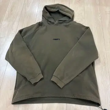 CAMP7 올리브 그린 후드 부착 후드티 L