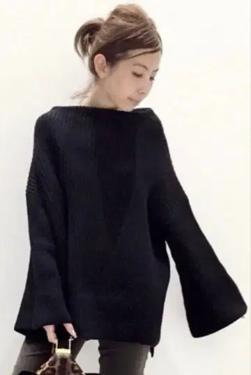 컨디션 최상! L'Appartement DEUXIEME 보트넥 아제 니트