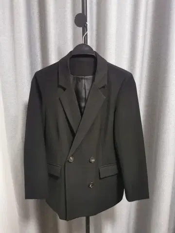 블랙 테일러드 자켓 더블 브레스트