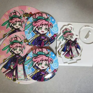 요괴워치 쁘니쁘니 콜라보 카페 후시리 유우 캔뱃지 코스터 아크릴 스탠드