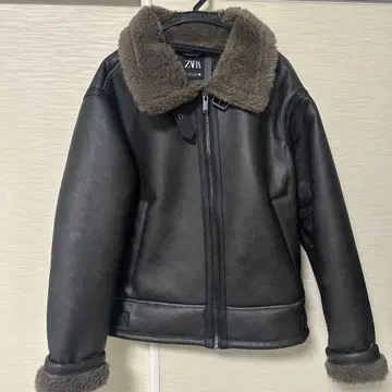ZARA 퍼 가죽 자켓 S 사이즈