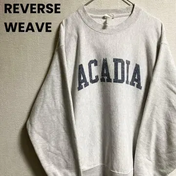 챔피온 리버스 위브 칼리지 프린트 맨투맨 파랑 택