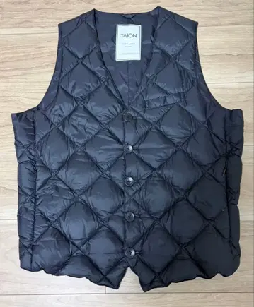 TAION CITY LINE 블랙 다운 베스트 L 새상품급