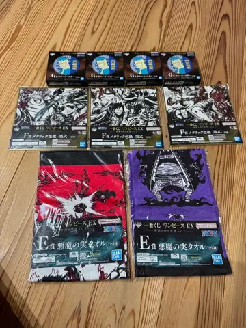 원피스 EX 타월 색지 코스터 미개봉 상자 약간의 흠집