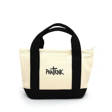 PHATRNK 지퍼 토트백 아이보리/블랙 팻랭크