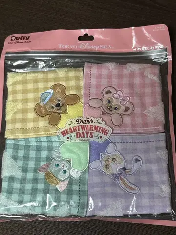 새상품 더피 셰리 메이 젤라토니 스텔라 루 타월 손수건 세트 4장