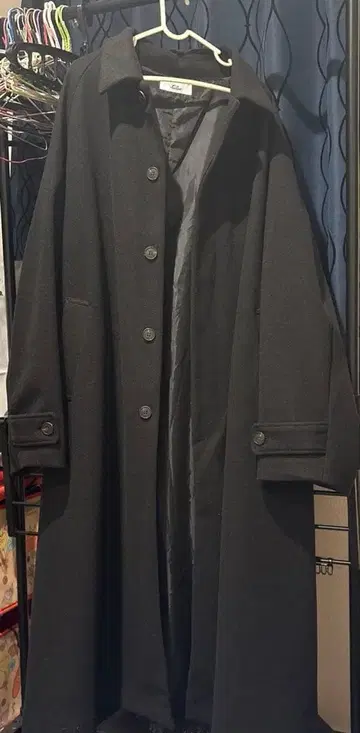 루즈 블랙 오버 사이즈 코트