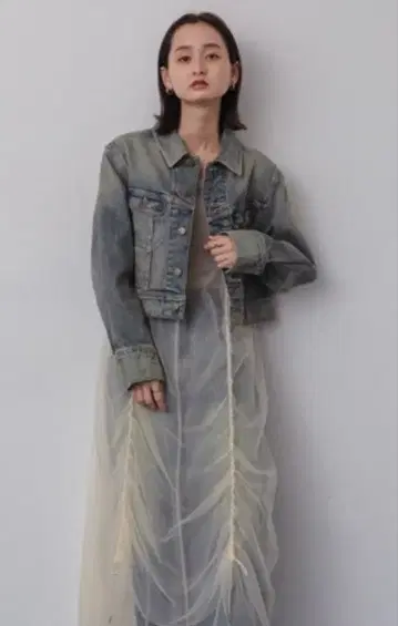 [ 별주 ] Lee x SENSE OF PLACE 데님 숏 자켓