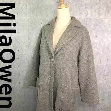 1278 Mila Owen 롱 코트 울 혼방 O