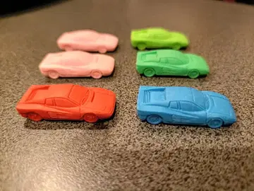 페라리 테스타로사 슈퍼카 지우개 6대 세트 쇼와 레트로