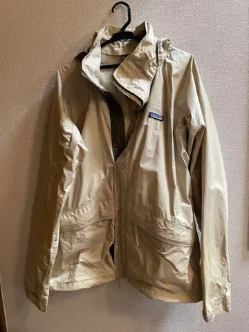 레어 컬러 파타고니아 자수 로고 나일론 자켓 베이지 L