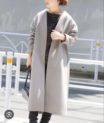 journalstandard 롱 코트 슈퍼 140 비버 V넥