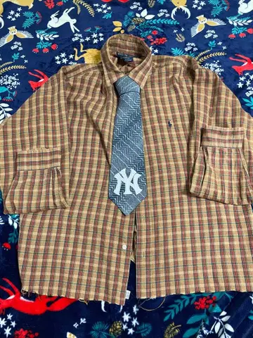 넥타이 NY 로고 Cityboy 짧은 기장 해외 양키스 얼룩 있음