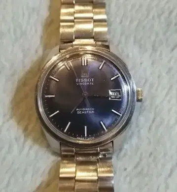 TISSOT 수동 와인딩 시계 다크 블루