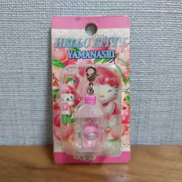 지역 한정 키티 야마나시 한정판 화이트 복숭아 지퍼 마스코트