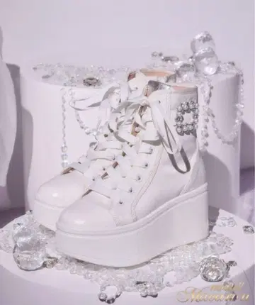 michellMacaron 미셸 마카롱 통굽 하이컷 스니커즈 M