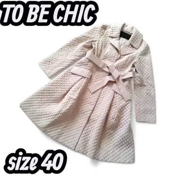 새상품급 TO BE CHIC 퀼팅 체스터 롱 코트 40