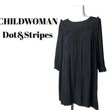 Dot&Stripes CHILD WOMAN 절개 개더 원피스 블랙