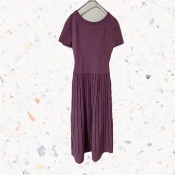 20SS/스트라이프 시어 니트 원피스/one/퍼플