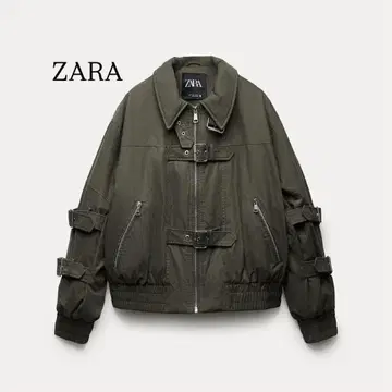 자라 ZARA 카키 블루종 MA_1 봄버 자켓 그린