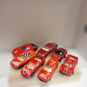 빨간색 스포츠카풍 미니카 8대 세트
