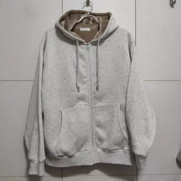 안감 샤기 풀 집업 후드티 navy