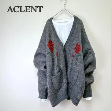 ACLENT 아크렌트 장미 로즈 니트 가디건 페미닌 인기