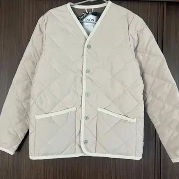 [ TAION ] 미사용품 퀼팅 자켓 경량 아이보리