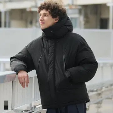 coca 나일론 타서 충전솜 후드 블루종