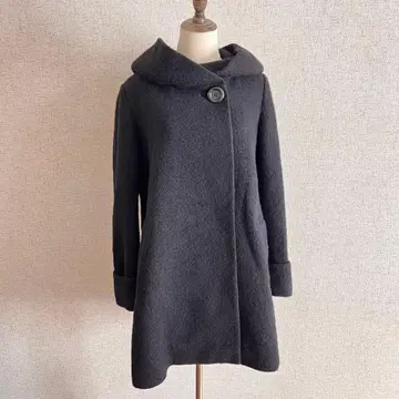 ESPIE/블랙 후드 부착 코트 일본제